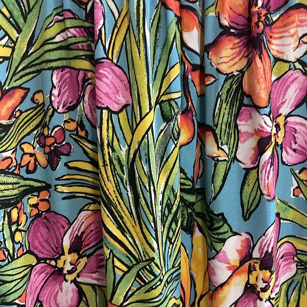 Talbots Floral Maxi Dress - Blue, Pink, Yellow, Green - Picture 5 of 6